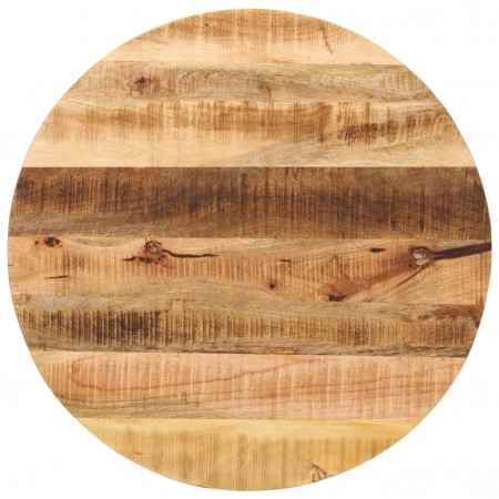 Blat de masă rotund, Ø 80x1,5 cm, lemn masiv de mango brut