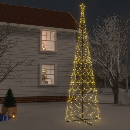 Brad de Crăciun conic, 3000 LED-uri, alb cald, 230x800 cm