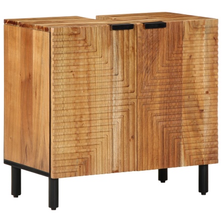 Cabinet de chiuvetă pentru baie 62x33x58 cm din lemn masiv de acacia