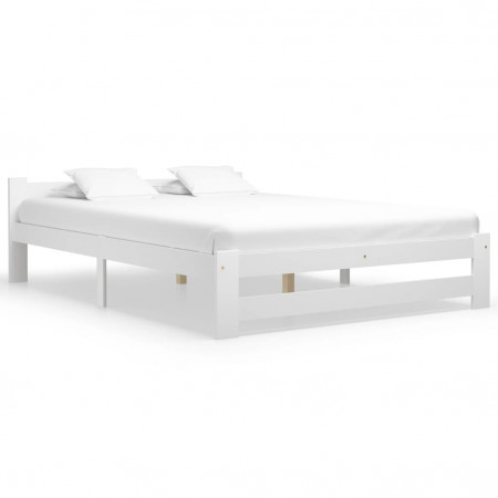 Cadru de pat, alb, 180 x 200 cm, lemn masiv de pin