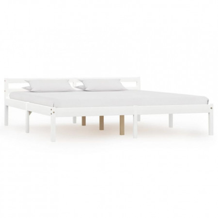 Cadru de pat, alb, 180 x 200 cm, lemn masiv de pin - Img 1