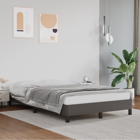 Cadru de pat, gri, 120x200 cm, piele ecologică