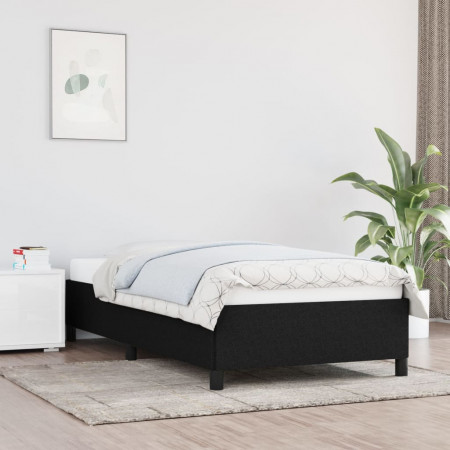 Cadru de pat, negru, 100 x 200 cm, material textil