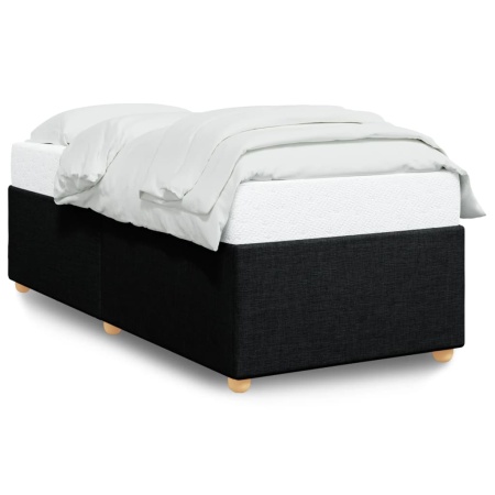 Cadru de pat, negru, 90 x 200 cm, material textil