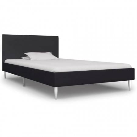 Cadru de pat, negru, 90 x 200 cm, material textil - Img 1