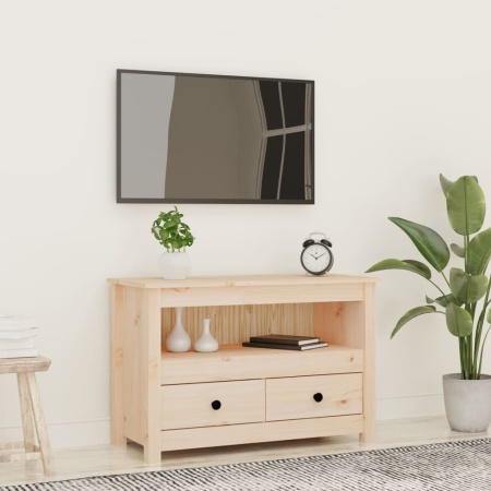 Comodă TV, 79x35x52 cm, lemn masiv de pin