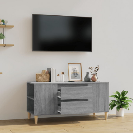Comodă TV, gri sonoma, 102x44,5x50 cm, lemn prelucrat