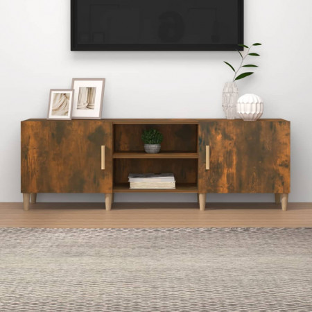 Comodă TV, stejar fumuriu, 150x30x50 cm, lemn prelucrat