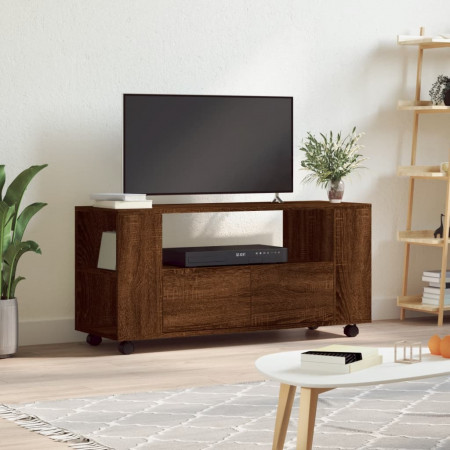 Comodă TV, stejar maro, 102x34,5x43 cm, lemn prelucrat