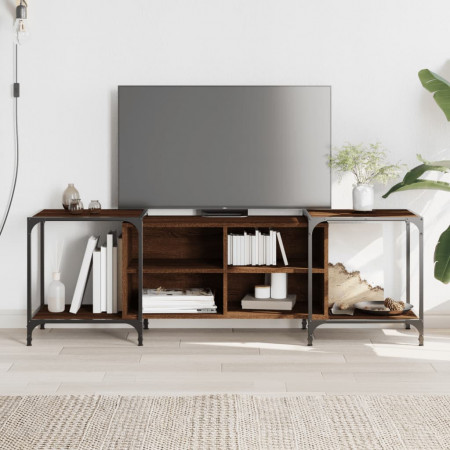 Comodă TV, stejar maro, 153x37x50 cm, lemn compozit