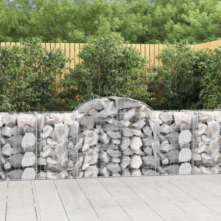 Coșuri gabion arcuite 14 buc, 200x50x80/100 cm, fier galvanizat