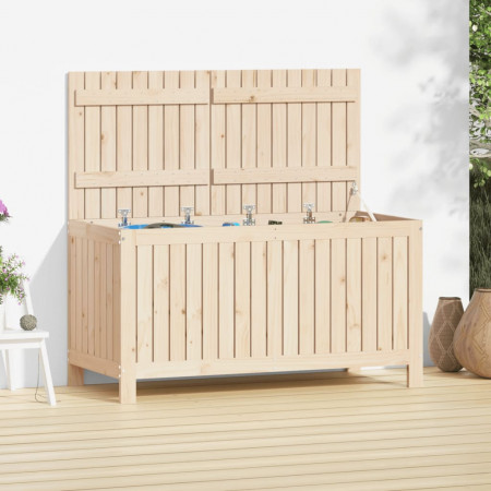 Cutie de depozitare grădină, 121x55x64 cm, lemn masiv de pin