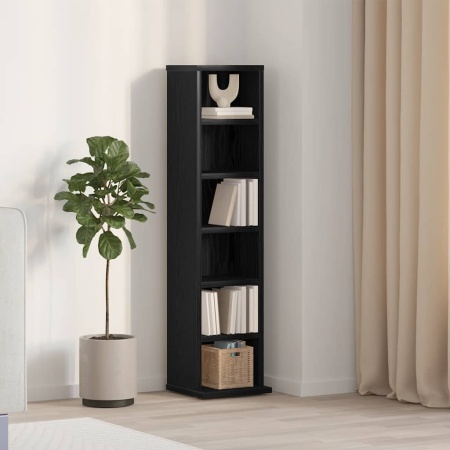 Dulap CD-uri Stejar negru 21x20x88 cm Lemn prelucrat