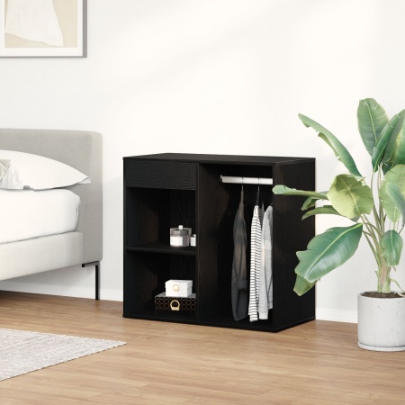 Dulap cosmetic negru din stejar 80x40x75 cm fabricat din lemn prelucrat