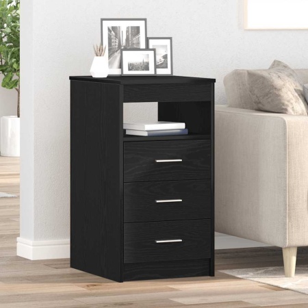 Dulap cu sertare, stejar negru, 40x50x76 cm, lemn prelucrat