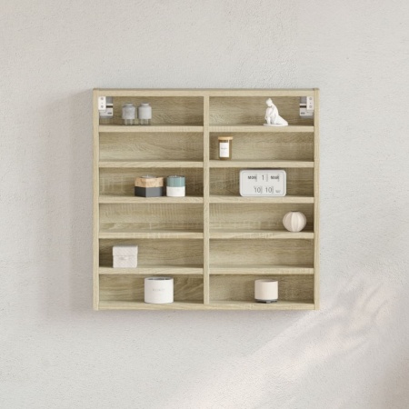 Dulap cu vitrină, stejar sonoma, 60x8,5x58 cm, lemn prelucrat
