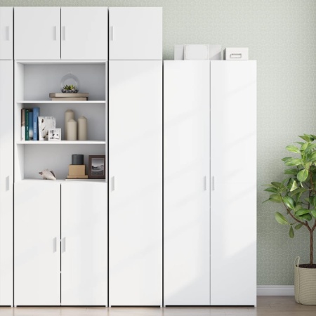 Dulap depozitare slim alb 40x42,5x225 cm lemn prelucrat