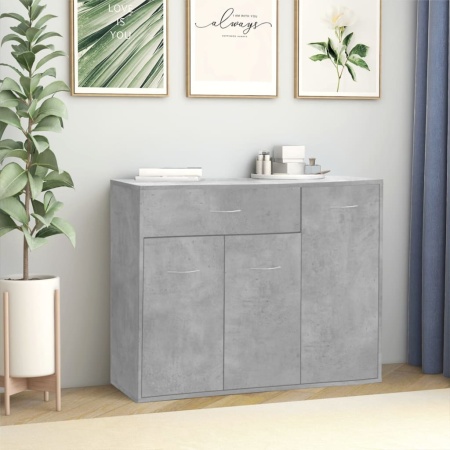 Dulap, gri beton, 88 x 30 x 70 cm, lemn prelucrat