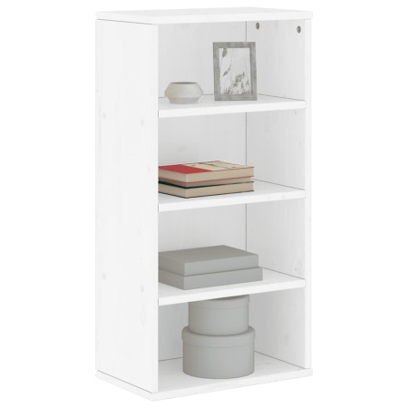 Dulap lateral „ODDA” alb 40x24x79 cm, lemn masiv de pin