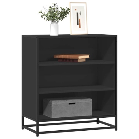 Dulap, negru, 68x35x76 cm, lemn prelucrat și metal