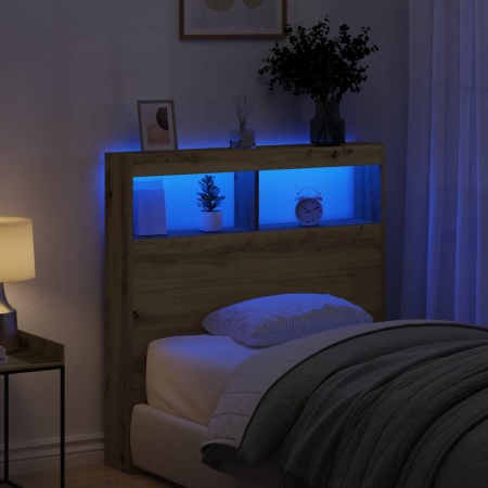 Dulap pentru tăblie cu LED Stejar Artisan 100x17x102 cm