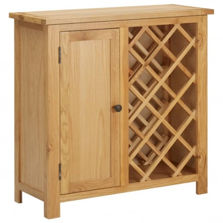 Dulap sticle de vin, 11 sticle, 80x32x80 cm, lemn de stejar