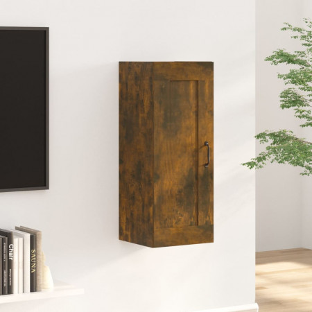 Dulap suspendat, stejar fumuriu, 35x34x90 cm, lemn prelucrat
