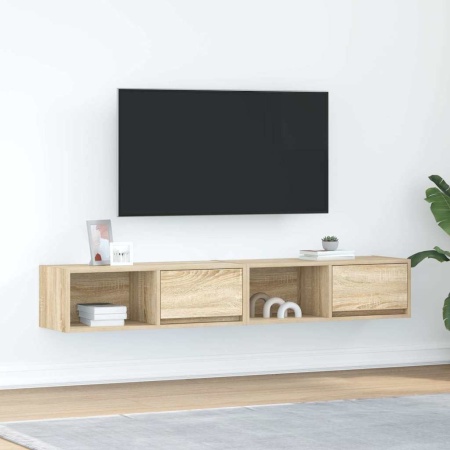 Dulapuri TV 2 buc Stejar Sonoma 80x31x25,5 cm Lemn prelucrat