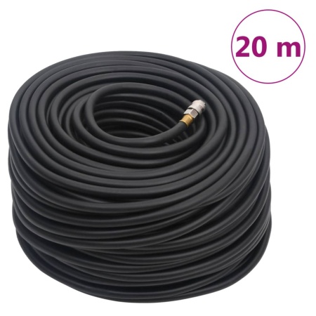 Furtun de aer hibrid, negru, 0,6, 20 m, cauciuc și PVC