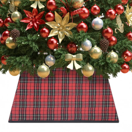 Fustă brad de Crăciun, roșu și negru, 48x48x25 cm