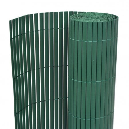 Gard de grădină cu două fețe, verde, 90 x 500 cm, PVC