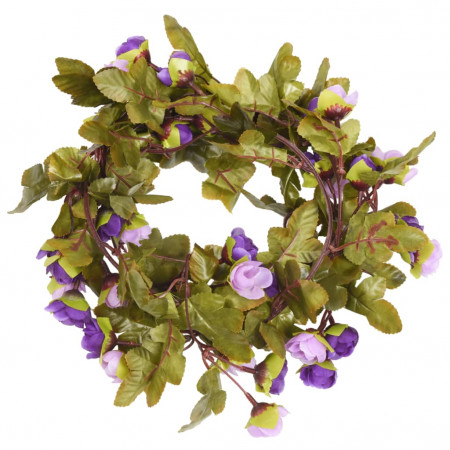 Ghirlande de flori artificiale, 6 buc., violet deschis, 215 cm
