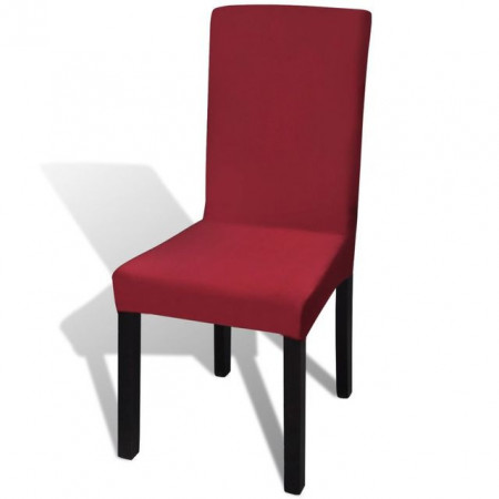 Husă elastică pentru scaun, culoare bordeaux, set 6 bucăți - Img 1