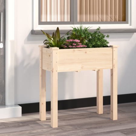 Jardinieră cu căptușeală, 71x37x76 cm, lemn masiv de brad
