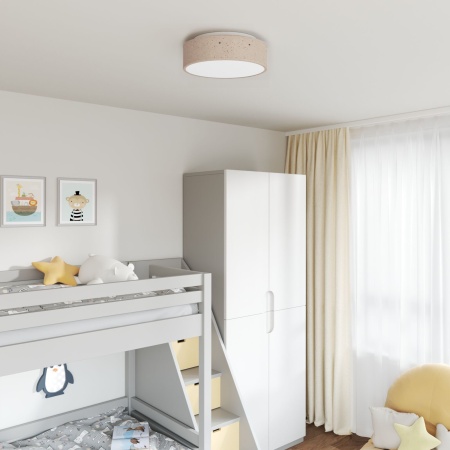 Lămpi de tavan cu abajur stelar Taupe Ø 38 cm Fabric E27