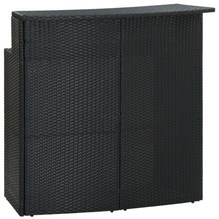 Masă de bar de grădină, negru, 120x55x110 cm, poliratan