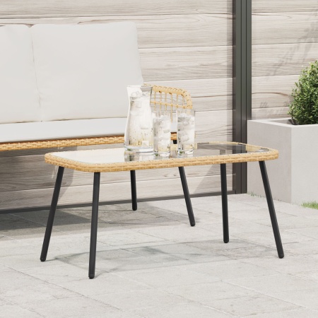 Masă de cafea Natural 90x45x42 cm Poliratan