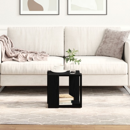 Masă de cafea Stejar negru MDF 32 x 32 x 30 cm Simplă Pătrată