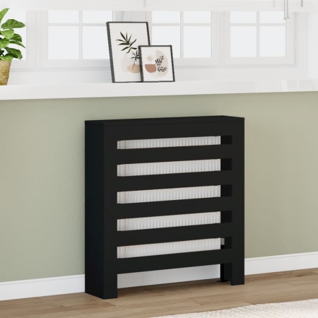 Mască pentru calorifer, negru, 78x20x82 cm, lemn prelucrat