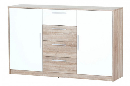 Milo 05 (Comoda 2D4S) Sonom Oak/White