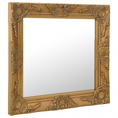Oglindă de perete în stil baroc, auriu, 50 x 50 cm