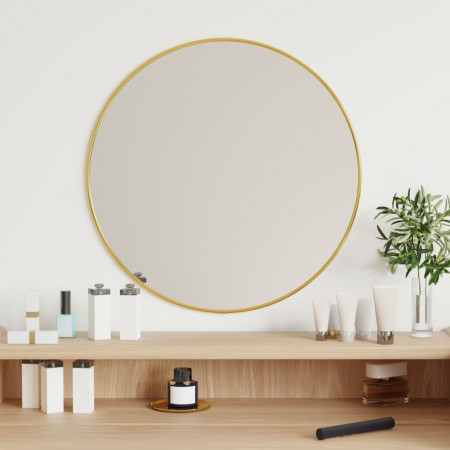 Oglindă de perete rotundă, auriu, Ø 50 cm - Img 1