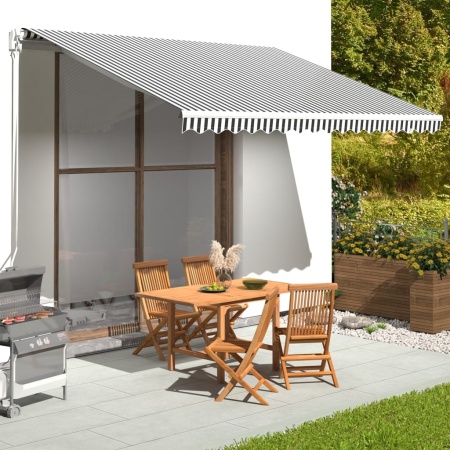 Pânză de rezervă copertină, antracit și alb, 4x3,5 m
