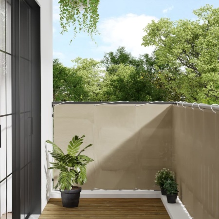 Paravan de balcon, bej, 120x700 cm, 100% poliester oxford