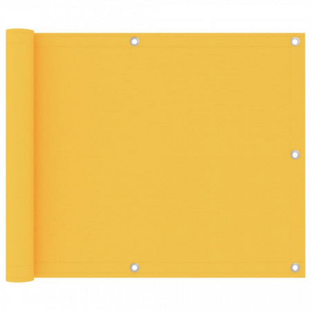 Paravan de balcon, galben, 75 x 500 cm, țesătură oxford - Img 1