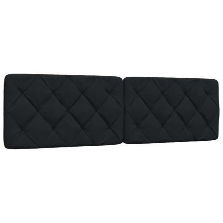 Pernă pentru tăblie de pat, negru, 180 cm, material textil