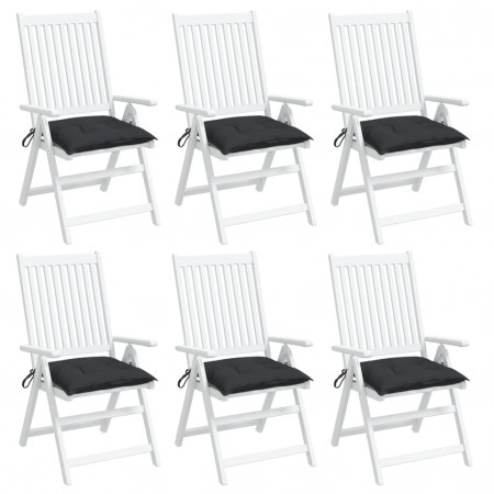 Perne de scaun, 6 buc., negru, 50x50x7 cm, textil oxford