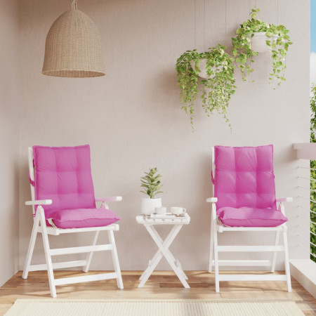 Perne pentru scaune cu spătar mic, 2 buc., roz, textil oxford