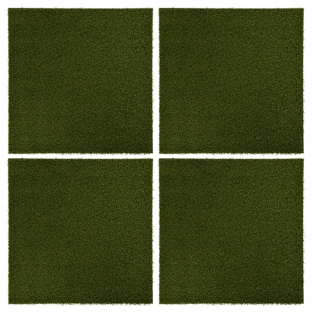 Plăci de iarbă artificială, 4 buc., 50x50x2,5 cm cm, cauciuc