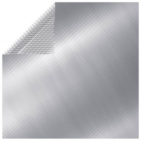 Prelată de piscină, argintiu, 800x500 cm, PE, dreptunghiular